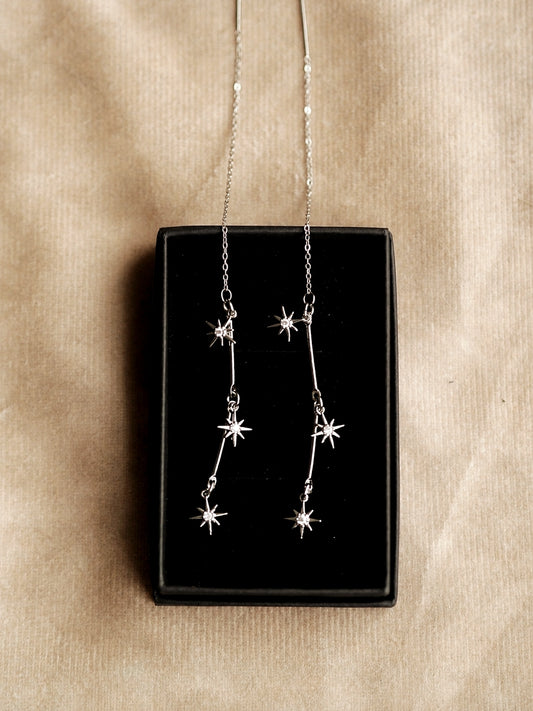 Linea Chain Earrings in Silver / Sparkle Limited Collection