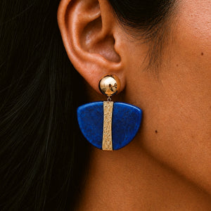 Deborah Blue Statement Earrings
