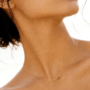 Delicate Knot Necklace in Gold