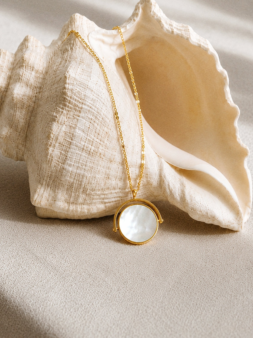 Rotating Mother of Pearl Necklace