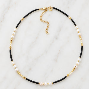 Pearl and Onyx Necklace