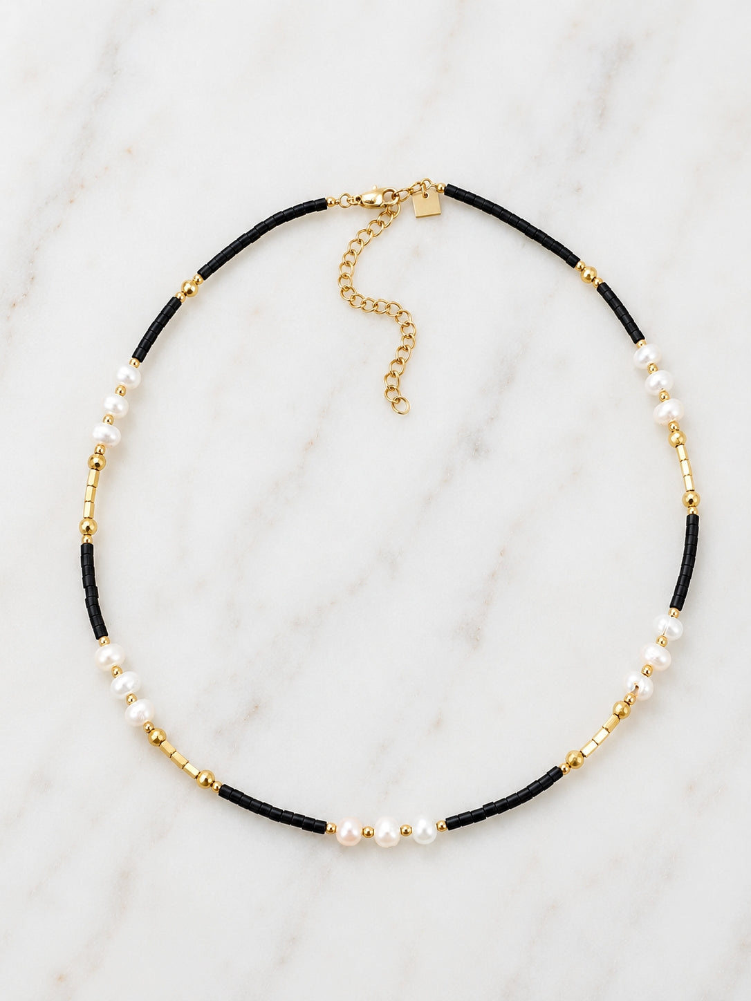 Pearl and Onyx Necklace