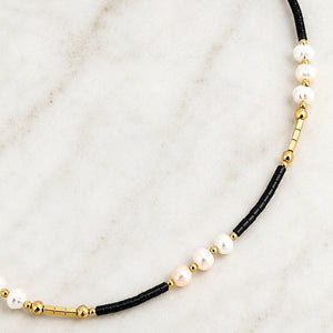 Pearl and Onyx Necklace