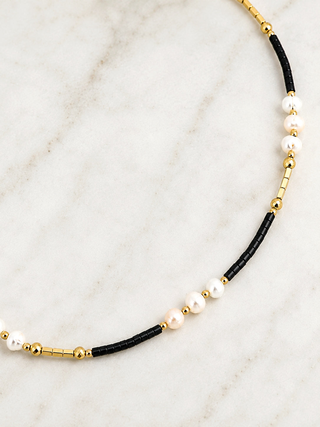 Pearl and Onyx Necklace