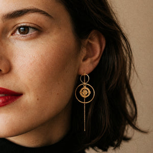 Noctura Chain Earrings in Gold / Sparkle Limited Collection