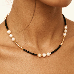 Pearl and Onyx Necklace