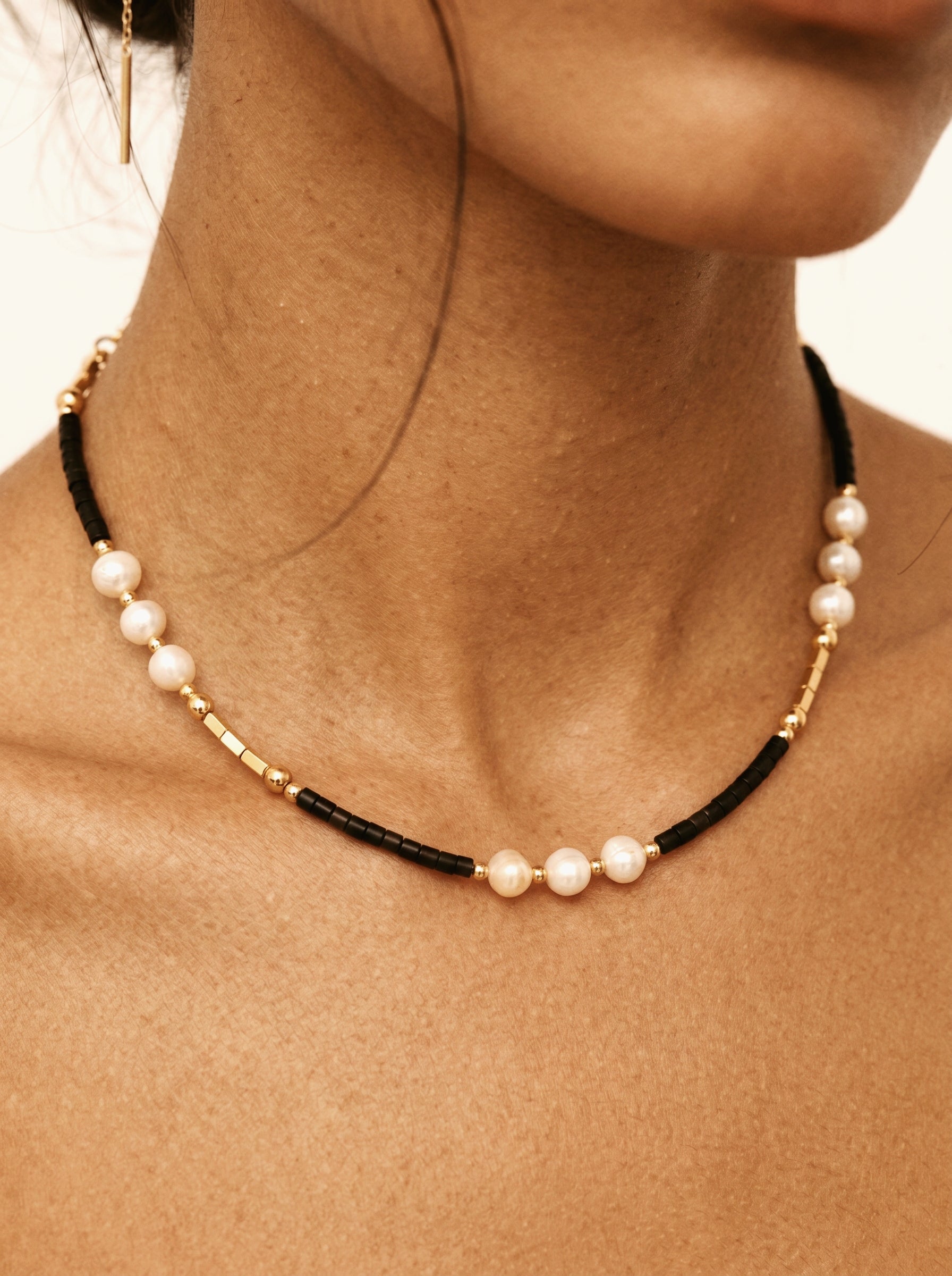 Pearl and Onyx Necklace