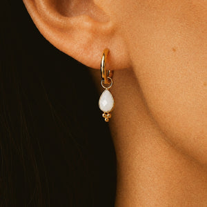 Little Quartz Hoop Earrings