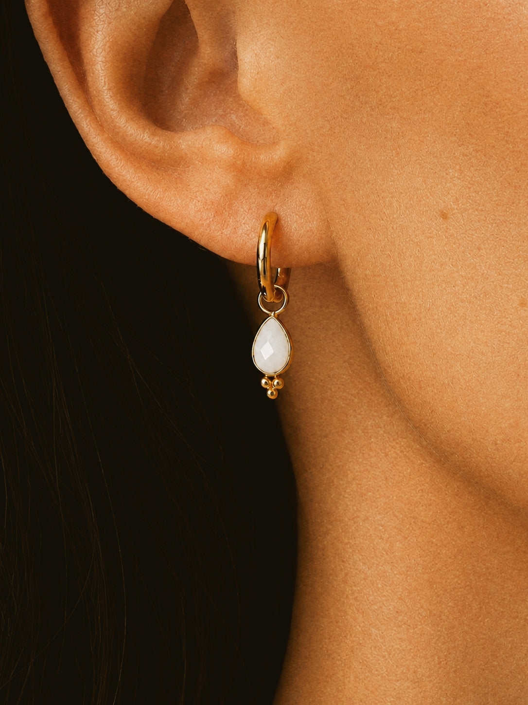Little Quartz Hoop Earrings