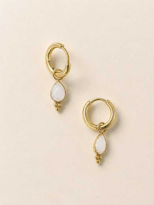 Little Quartz Hoop Earrings