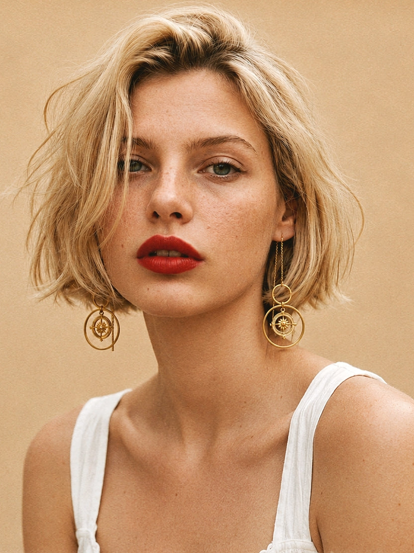 Noctura Chain Earrings in Gold / Sparkle Limited Collection
