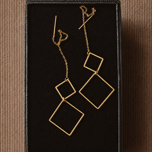 Signature Chain Earrings N°26 in Gold