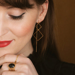 Signature Chain Earrings N°26 in Gold