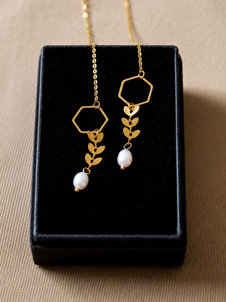 Andrea Atlas Signature Chain Earrings N°42 in Gold