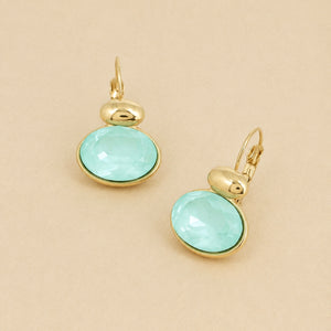 Timeless Swarovski Stone Hoops / Blue