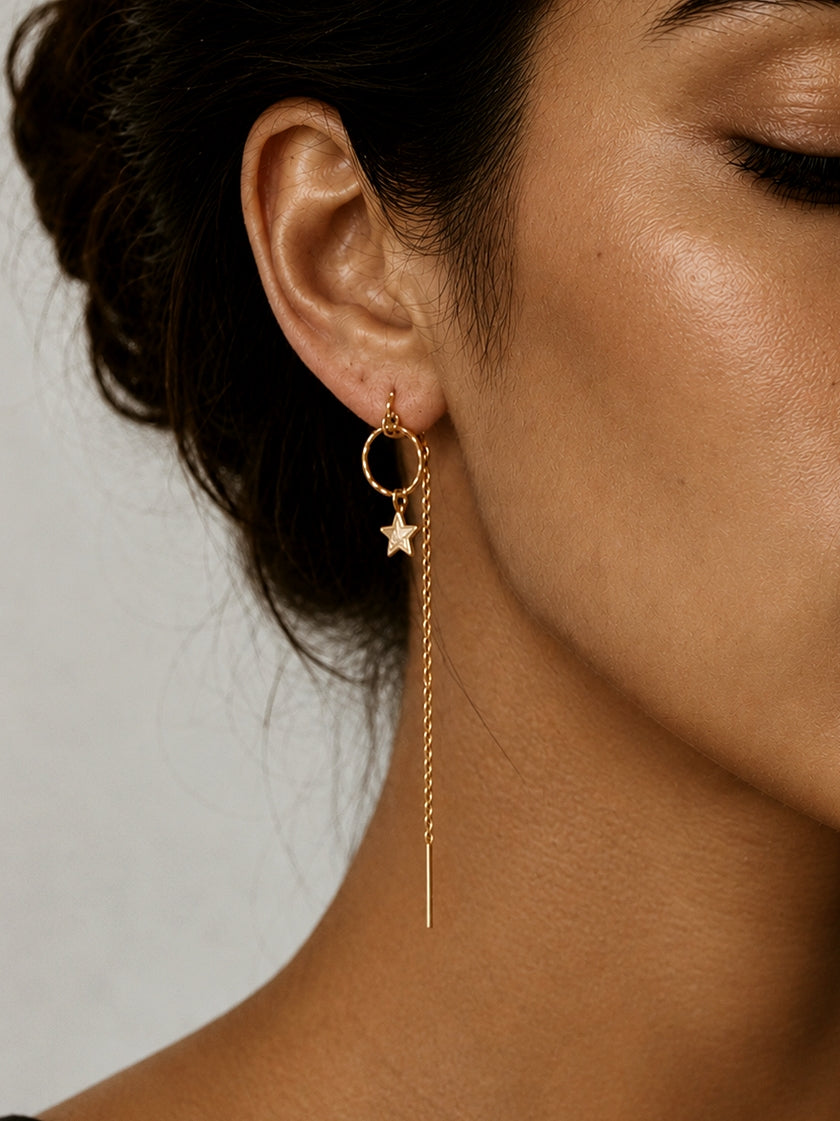 Andrea Atlas Signature Chain Earrings N°54 in Gold