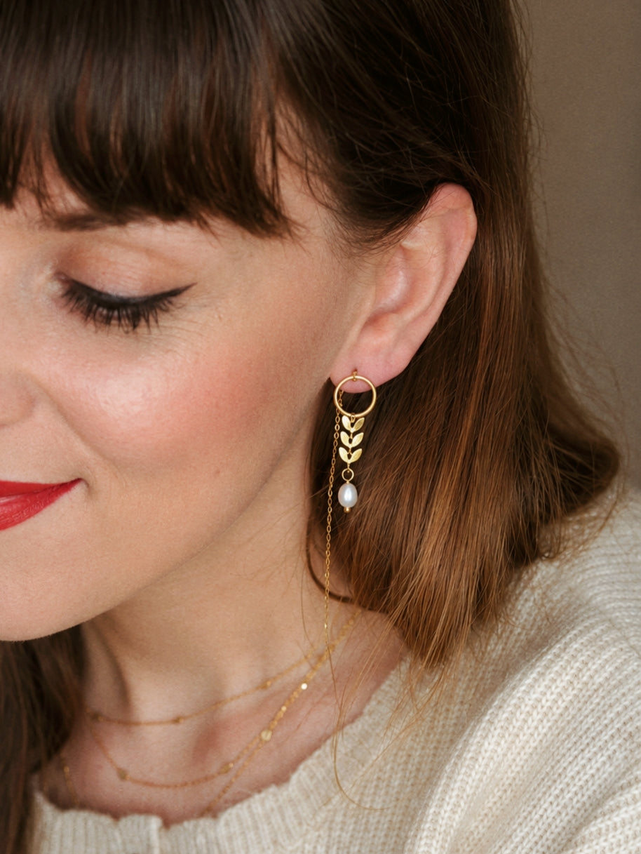 Andrea Atlas Signature Chain Earrings N°3 in Gold