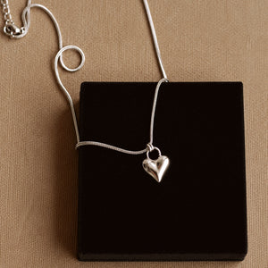 Louise Heart Necklace in Silver