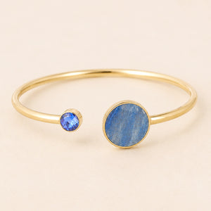 Miranda Adjustable Bangle Gemstone & Swarovski