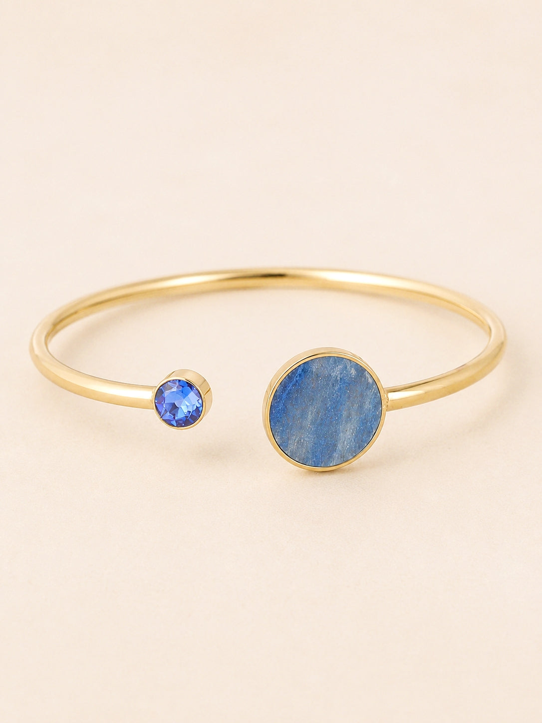 Miranda Adjustable Bangle Gemstone & Swarovski