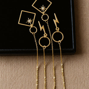 Andrea Atlas Signature Chain Earrings N°61 in Gold