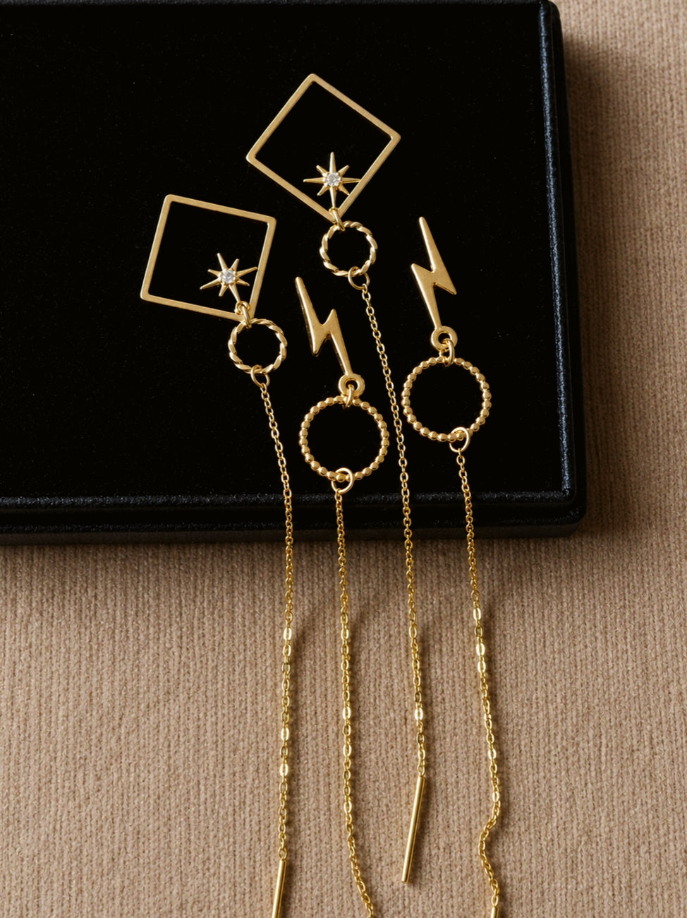 Andrea Atlas Signature Chain Earrings N°61 in Gold