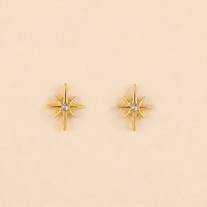 NorthStar Stud Earrings in Gold