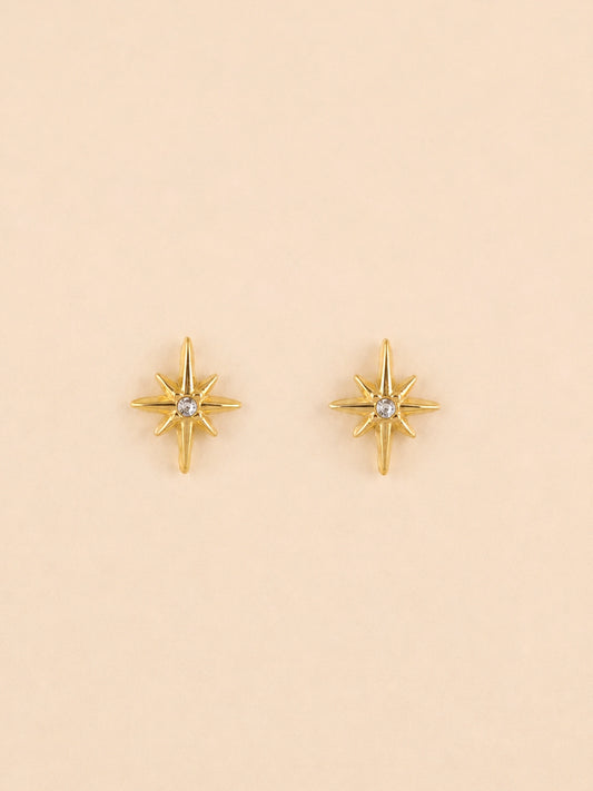 NorthStar Stud Earrings in Gold