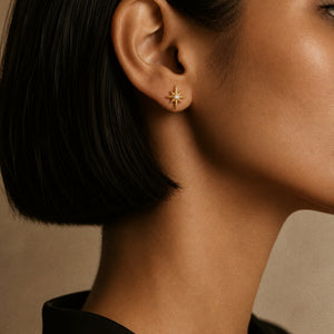 NorthStar Stud Earrings in Gold