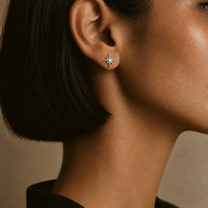 NorthStar Stud Earrings in Silver