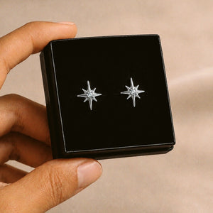 NorthStar Stud Earrings in Silver