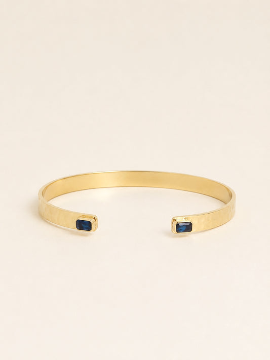 Alexandre Adjustable Bangle Gold / Blue