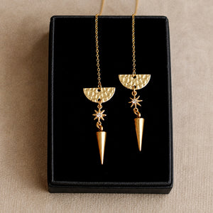 Nova Chain Earrings in Gold / Sparkle Limited Collection
