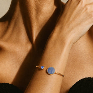 Miranda Adjustable Bangle Gemstone & Swarovski