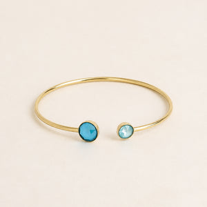 Blue Lagoon Swarovski Open Bangle