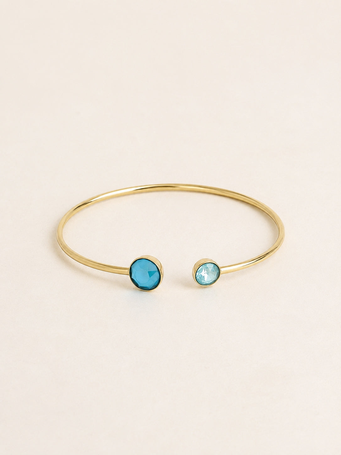Blue Lagoon Swarovski Open Bangle