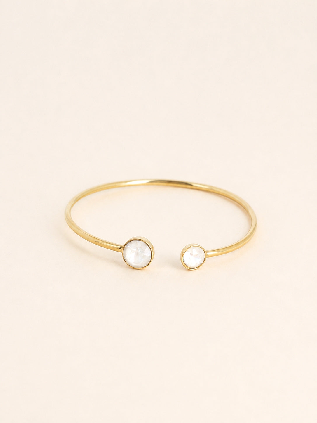 Moonlight Swarovski Crystals Open Bangle