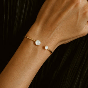Moonlight Swarovski Crystals Open Bangle