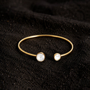 Moonlight Swarovski Crystals Open Bangle
