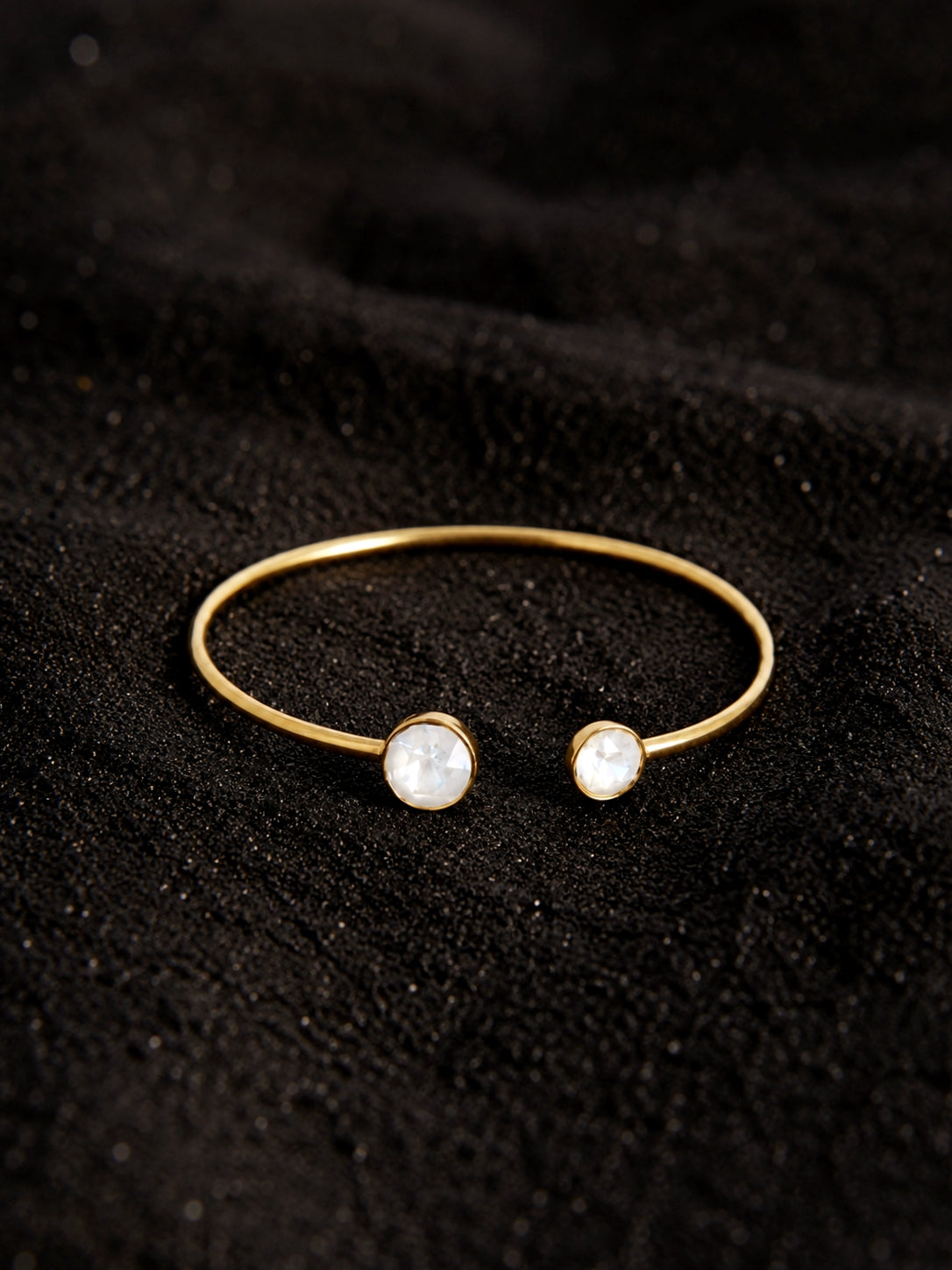 Moonlight Swarovski Crystals Open Bangle