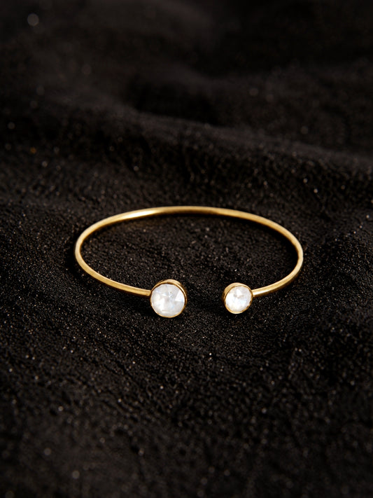 Moonlight Swarovski Crystals Open Bangle