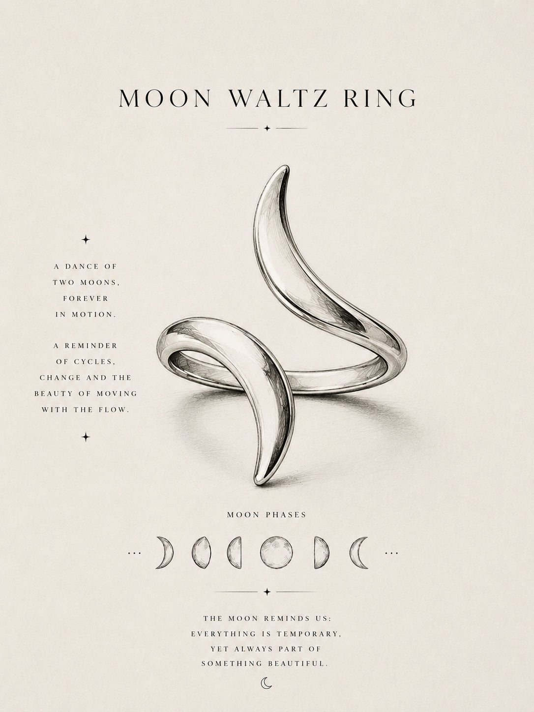 Moon Waltz Ring In Silver Limited Gift