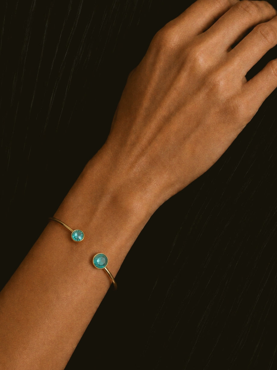 Tropical Waters Swarovski Open Bangle