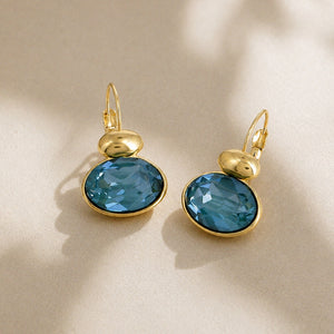 Midnight Swarovski Stone Hoops