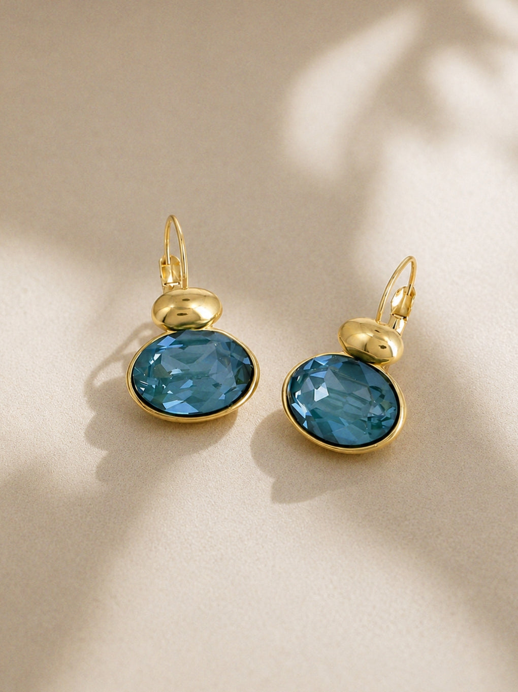 Midnight Swarovski Stone Hoops