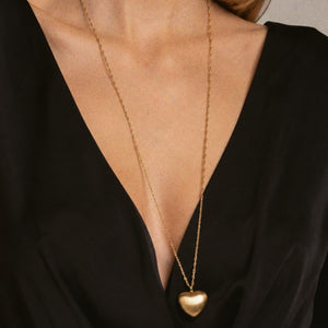Valentine Long Heart Necklace