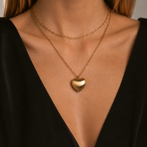 Valentine Long Heart Necklace