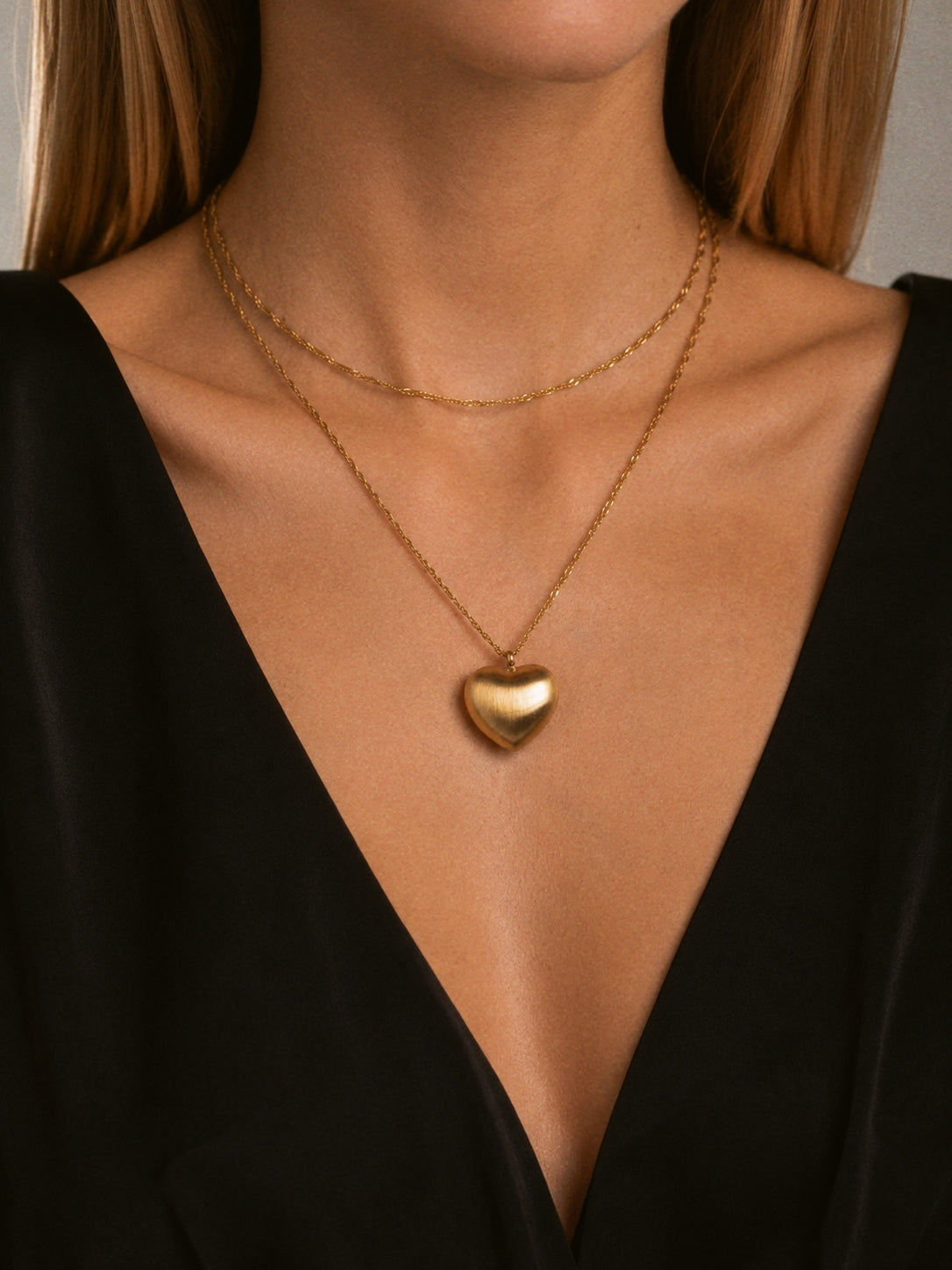 Valentine Long Heart Necklace