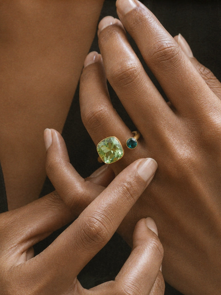 Irena Ring / 2 Swarovski Stones