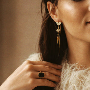 Cynthia Chain Earrings Set of 3 in Gold / Sparkle Limited Collection